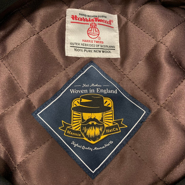 【中古】ハリスツイード MANNIX HAT Co  8パネル 帽子 メンズ帽子 ハンチング・キャスケット ネイビー 201goods-798