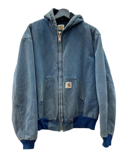 カーハート Carhartt 90's USA製 active jacket アクティブ ジャケット フェード 青 ジャケット ロゴ ブルー 104MT-2126