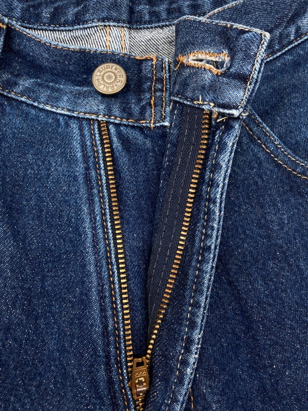 ダブルアールエル RRL DENIM PANTS デニム パンツ ジップフライ ジーパン ジーンズ USA製 Ralph Lauren インディゴ 青 ロゴ デニム ブルー 29×32 104MB-349