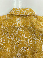 トーガ TOGA VIRILIS 23SS COTTON EMBROIDERY S/S SHIRT エンブロイダリー シャツ キューバ 半袖 刺繍 黄 TV31-FJ305 サイズ 44 半袖シャツ 総柄 イエロー 104MT-1170