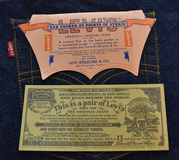 リーバイス Levi's 502 DEAD STOCK デッドストック 日本製 復刻 98年製 90年代 90's 90s 140th 140周年 BIG E 赤耳 TALON タロン ジップ 502-xx デニム ブルー W34L36 103MB-603