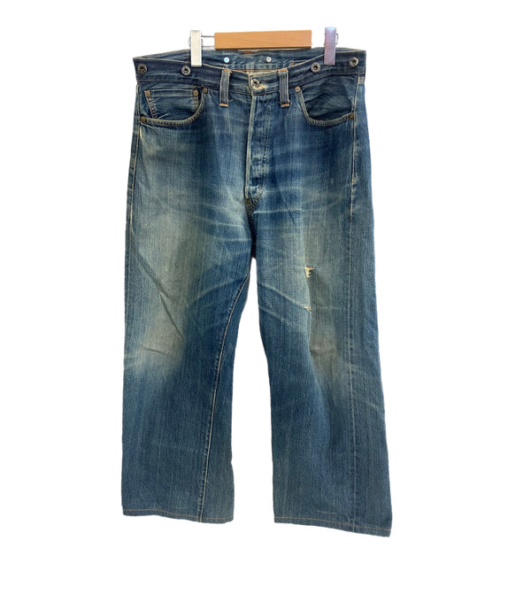 リーバイス Levi's 90's 90年代 201 1920年モデル 復刻 ボタン裏刻印555 バレンシア工場 シンチバック MADE IN USA アメリカ製 20201-0020 デニム ブルー W36×L36 101MB-610