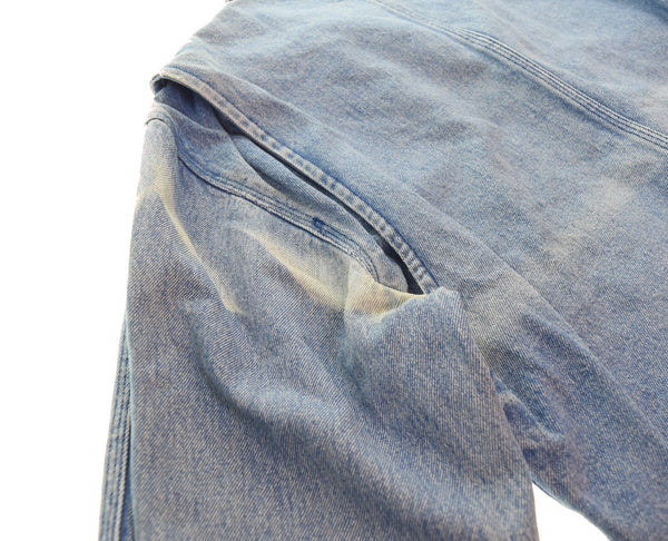 ラルフローレン RalphLauren 80s 90s 白タグ デニムトラッカージャケット 4つポケット 80's 90's ジャケット ブルー Lサイズ 103MT-3559