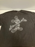 US US古着 90's 90年代 Hanes disneycollege.com MICKEY MOUSE ディズニー バーチャル 3D ミッキーマウス オフィシャル VINTAGE ヴィンテージ Tシャツ ブラック Lサイズ 101MT-4747