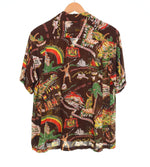 サンサーフ SUN SURF 2007 HISTORY OF THE ISLAND ALOHA SHIRT アロハ シャツ オープンカラー レーヨンシャツ SS33324 半袖シャツ ブラウン Mサイズ 103MT-2716