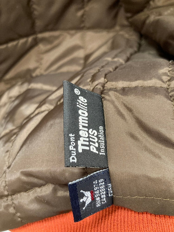 ステューシー STUSSY 袖ロゴ Stadium Jacket スタジャン ナイロンジャケット 中綿ジャケット XL ジャケット ブラウン LLサイズ 101MT-3229