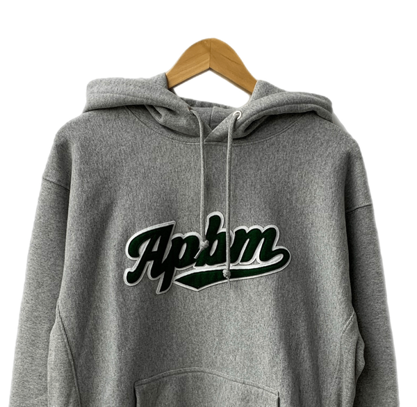 アップルバム APPLEBUM “APBM” SWEAT PARKA パーカ ロゴ グレー Lサイズ 201MT-2542