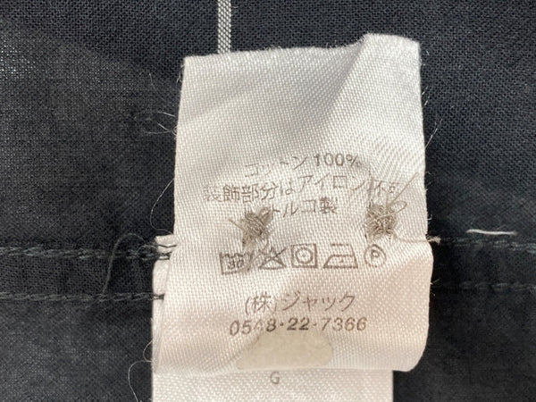 ステューシー STUSSY LIGHT WEIGHT CLASSIC SHIRT ライト ウェイト クラシック ステンカラー フロントボタン 胸ポケット ロゴ 刺繍 BLACK 黒 長袖シャツ チェック ブラック Lサイズ 104MT-1775