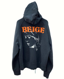 オフホワイト OFF-WHITE 19AW WOMEN PORTRAIT DOUBLE ZIP HOODIE ウーマン ポートレート ダブルジップ フーディ パーカー 紺 OMBE007F19E30014 パーカ プリント ネイビー Mサイズ 104MT-1239