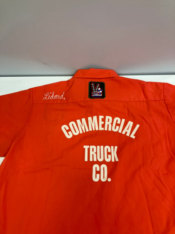 ヴィンテージ vintage 60's~70's 60年代 70年代 Imperial ボウリングシャツ 開襟 オープンカラー ループカラー ボックス 半袖シャツ レッド Lサイズ 101MT-5267