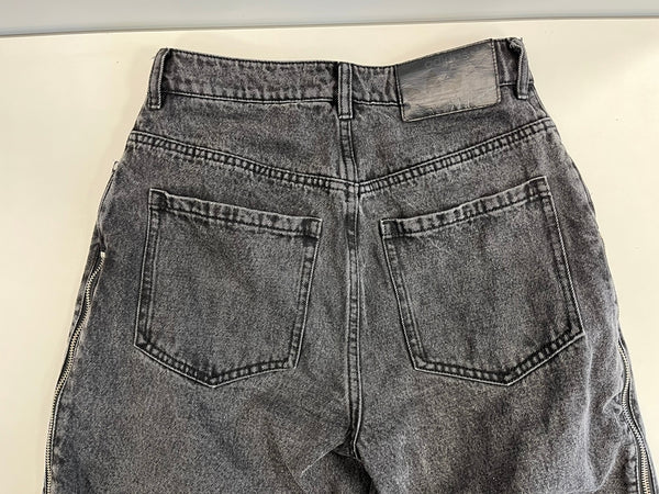 アディダス adidas originals アディダスオリジナルス ADILENIUM アディレニウム ジップ ウォッシュドデニムパンツ JX9211 デニム ブラック サイズ28 101MB-598