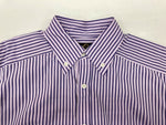 ニードルス Needles 24AW B.D. EDW Shirt Cotton Stripe Cloth ボタンダウン ストライプ シャツ レギュラー 長袖 紫 PU256 長袖シャツ ストライプ パープル Mサイズ 104MT-964