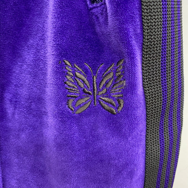 ニードルス Needles 23AW ベロア ナロートラックパンツ Narrow Track Pant NS253 ジャージ パープル Lサイズ 201MB-1132