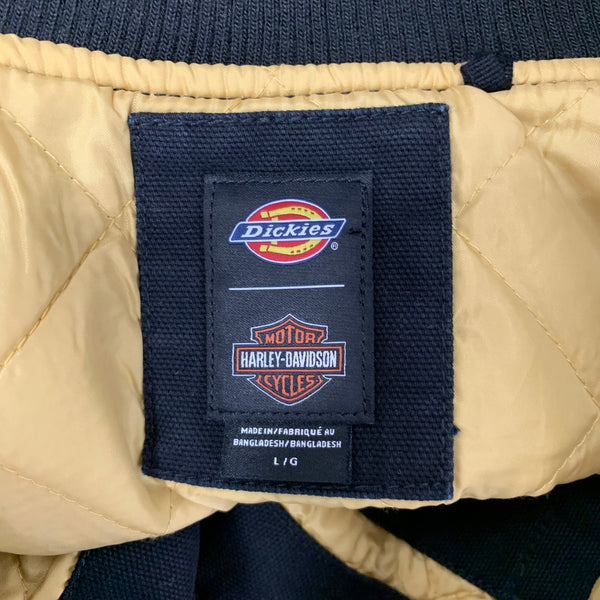 ディッキーズ Dickies ハーレーダビッドソン HARLEY DAVIDSON コラボ キルティングキャンバスベスト  96575-25VM ベスト ブラック Lサイズ 201MT-4670