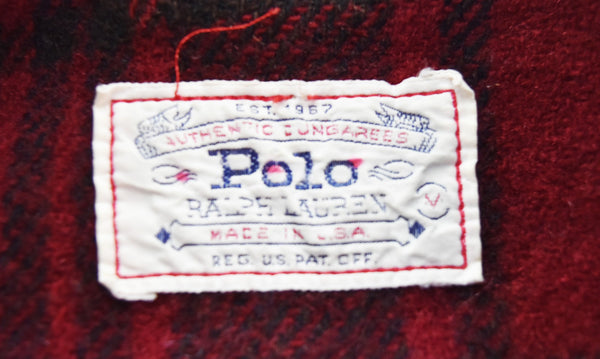 ラルフローレン RalphLauren 80's 90's 白タグ ショート エンジニア ジャケット コーデュロイ襟  ジャケット ブルー Mサイズ 103MT-3531