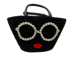 アジョリー a-jolie パール サングラス かごバッグ レディース ブラック 601bag-17