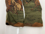 ラルフローレン RalphLauren 90's 90年代 オープンカラー 開襟 ステンカラー フロントボタン レーヨン 馬 HORSE ヴィンテージ VINTAGE マレーシア製 グリーン系 ブラウン系 SIZE12 長袖シャツ 総柄 マルチカラー 104MT-2038