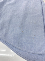 ダブルアールエル RRL BUTTONDOWN OXFORD SHIRT ボタンダウン オックスフォード シャツ 長袖 インパクト21 Ralph Lauren 青 HS-RL-HM-4684 長袖シャツ 無地 ブルー Mサイズ 104MT-2248