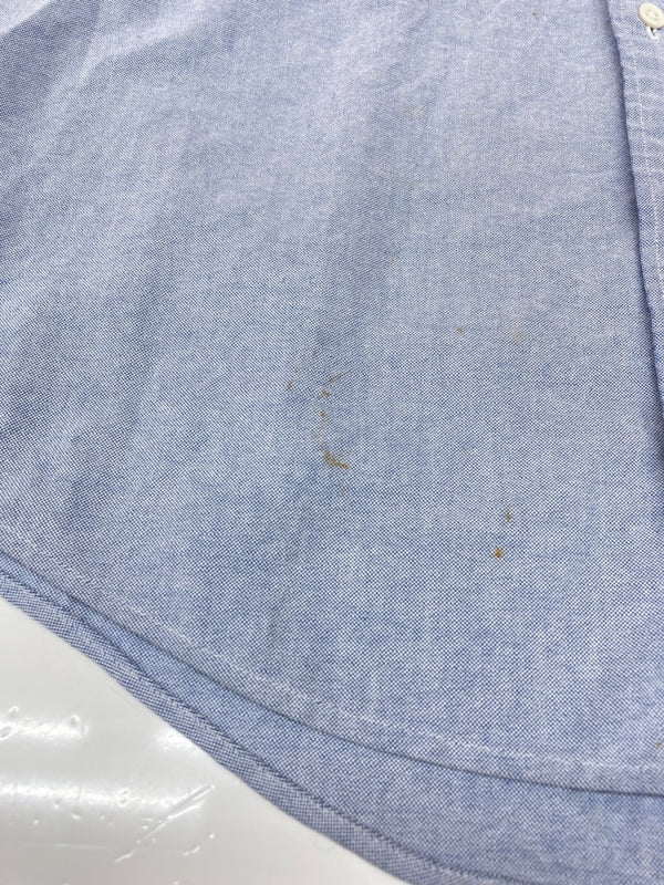 ダブルアールエル RRL BUTTONDOWN OXFORD SHIRT ボタンダウン オックスフォード シャツ 長袖 インパクト21 Ralph Lauren 青 HS-RL-HM-4684 長袖シャツ 無地 ブルー Mサイズ 104MT-2248