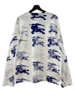 バーバリー Burberry 24SS GRAPHICS SCREEN PRINT L/S T-SHIRT スクリーン プリント 長袖 Tシャツ ロンT 白 青 ロンT プリント ホワイト Mサイズ 104MT-2213