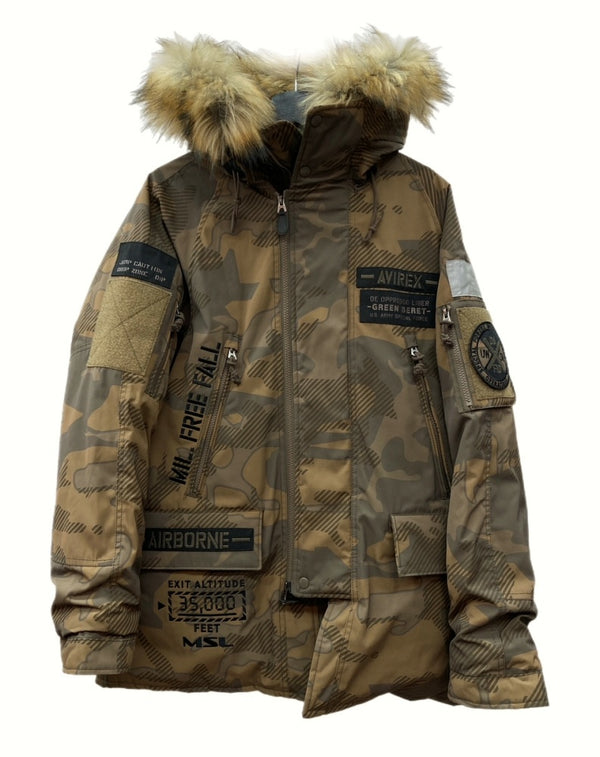 アビレックス AVIREX TYPE N-3B FLIGHT JACKET フライト ジャケット ミリタリー ファー ジップアップ アウター ブルゾン 緑 6192170 ジャケット ロゴ カーキ Lサイズ 104MT-909