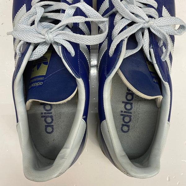 【曜日割引対象外】 アディダス adidas 90's 96年製 スーパースター メンズ靴 スニーカー ブルー 26.5cmサイズ 201-shoes1514 VB