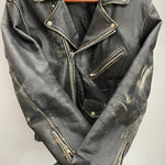 【曜日割引対象外】 アメカジ系 Leather Item ダブルライダースジャケット ジャケット ブラック -サイズ 201MT-4497 VB