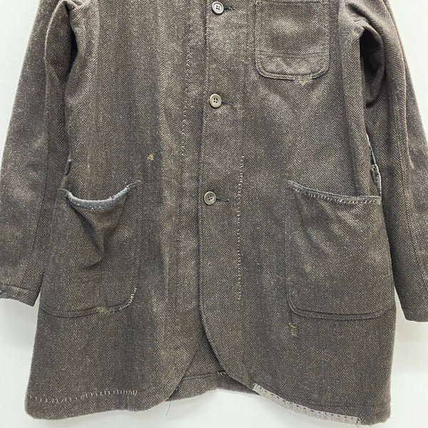 【曜日割引対象外】 ファンセットオブアート FUNSET OF ART MARIN COUNTY MADE カバーオール ウールジャケット コート ブラウン Lサイズ 201MT-4300 VB