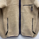 【曜日割引対象外】 パタゴニア PATAGONIA 90's USA製 レトロ カーディガン フリース ジャケット ベージュ Mサイズ 201MT-4635 VB
