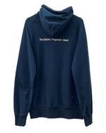 サカイ sacai 21AW × Fragment Design フラグメント Pullover Hoodie プルオーバー フーディ ダメージ加工 SF 紺 21-0315S サイズ 2 パーカ ロゴ ネイビー 104MT-1595