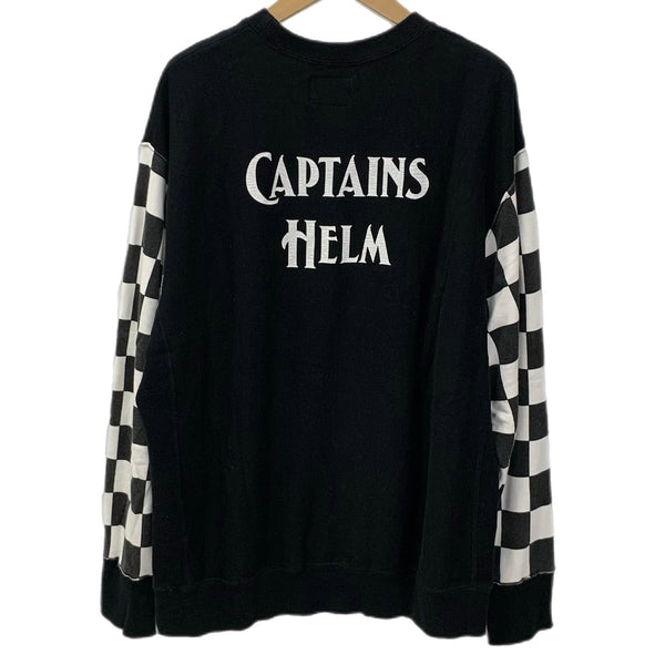 キャプテンズヘルム CAPTAINS HELM  CHECKER LOGO SWEAT スウェット ブラック Lサイズ 201MT-4449
