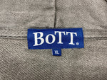 ボット BoTT Pigment Dyed Zip Hoodie ジップアップ フーディー 刺繍 ワンポイント スミクロ 灰色 241BoTT16 パーカ ロゴ グレー XLサイズ 104MT-744