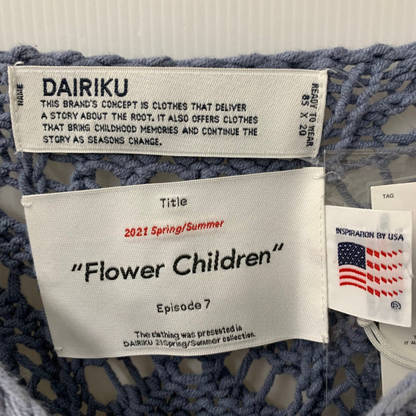 ダイリク DAIRIKU 21SS Flower Pattern Hand Knitting セーター ブルー Fサイズ 201MT-4810