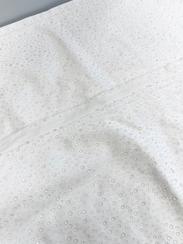 エイミーイストワール EIMY ISTOIRE drop pattern デニムパンツ ドロップパターン ラインストーン ビジュー ハイウエスト ワイド ホワイトデニム デニム ホワイト Mサイズ 101LB-31