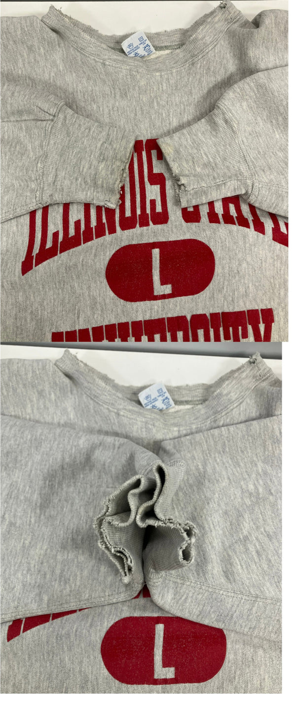 チャンピオン Champion 90's 90年代 ヴィンテージ vintage 刺繍タグ REVERSE WEAVE リバースウィーブ 3段プリント カプセル カレッジ  アメリカ製 MADE IN USA XXL スウェット グレー 3Lサイズ 101MT-4101
