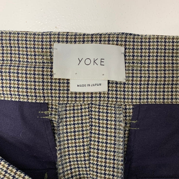ヨーク YOKE チェックパンツ YK19SS0033P スラックス ベージュ XSサイズ 201MB-1198