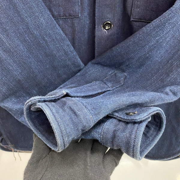 【曜日割引対象外】 トロフィークロージング TROPHY CLOTHING Blanket デニムシャツ 15 長袖シャツ ネイビー Mサイズ 201MT-4207 VB