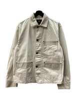 ダブルアールエル RRL COVERALL JACKET カバーオール ジャケット ワーク 3ポケット Ralph Lauren 白 ジャケット 無地 ホワイト Mサイズ 104MT-1375