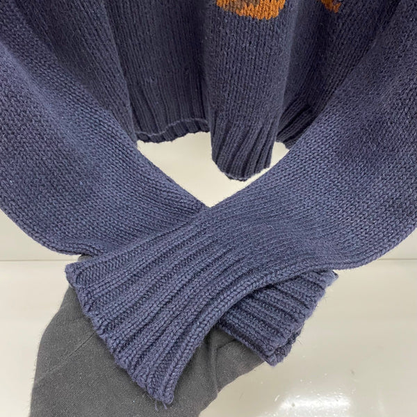 【曜日割引対象外】 ラルフローレン POLO RALPH LAUREN ポロベア HAND KNIT ニット セーター ネイビー Mサイズ 201MT-4270 VB