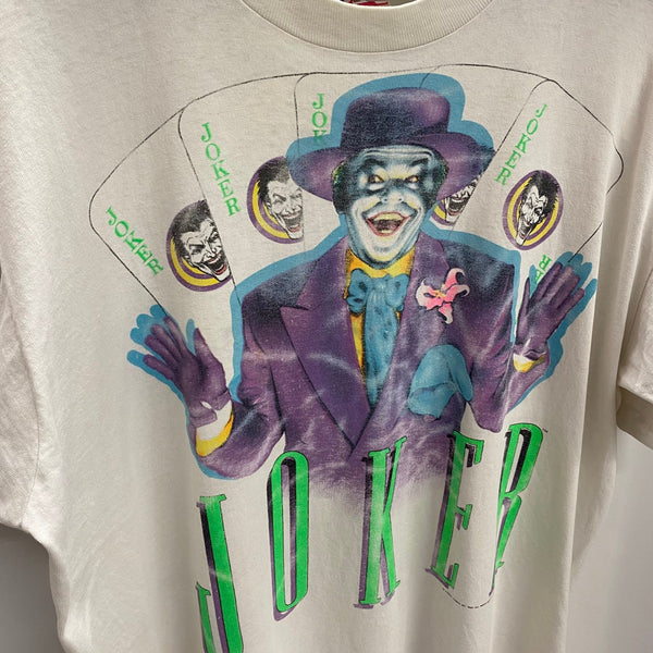 【曜日割引対象外】 ヴィンテージ vintage 80's DC Comic JOKER ジョーカー FRUIT OF THE LOOM フルーツオブザルーム Tシャツ ホワイト XLサイズ 201MT-4590 VB