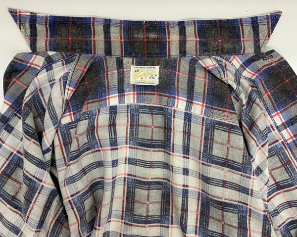 【曜日割引対象外】 ヴィンテージ vintage 60's Weareis gold チェックシャツ 長袖シャツ ブルー Mサイズ 201MT-4269 VB