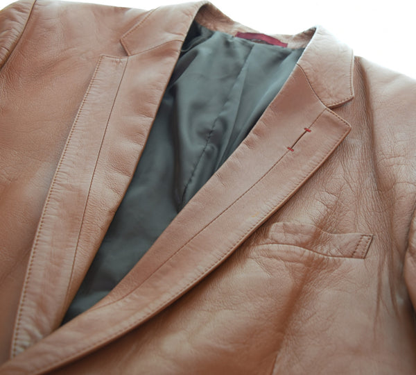 ポールスミス Paul Smith レザー テーラードジャケット 羊革 PP-MN-57132 L2 ジャケット ブラウン 103MT-3409