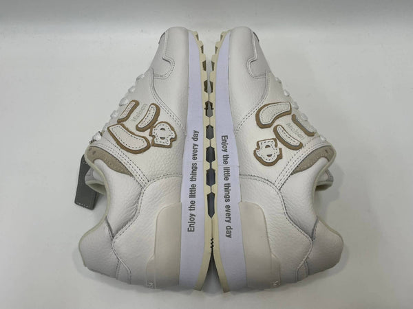 サンガッチョ via SANGACIO ×Wako’s Room ワコーズルーム ホワイト×ベージュレザー イニシャルH レディース靴 スニーカー ホワイト 23.5cm 601sh-48