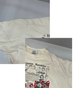 ヴィンテージ VINTAGE  ITEM 90s 90's Hanes The Crimson Rambler  35years 人物画 両面プリント　袖裾シングルステッチ XL Tシャツ プリント ホワイト LLサイズ 101MT-2390