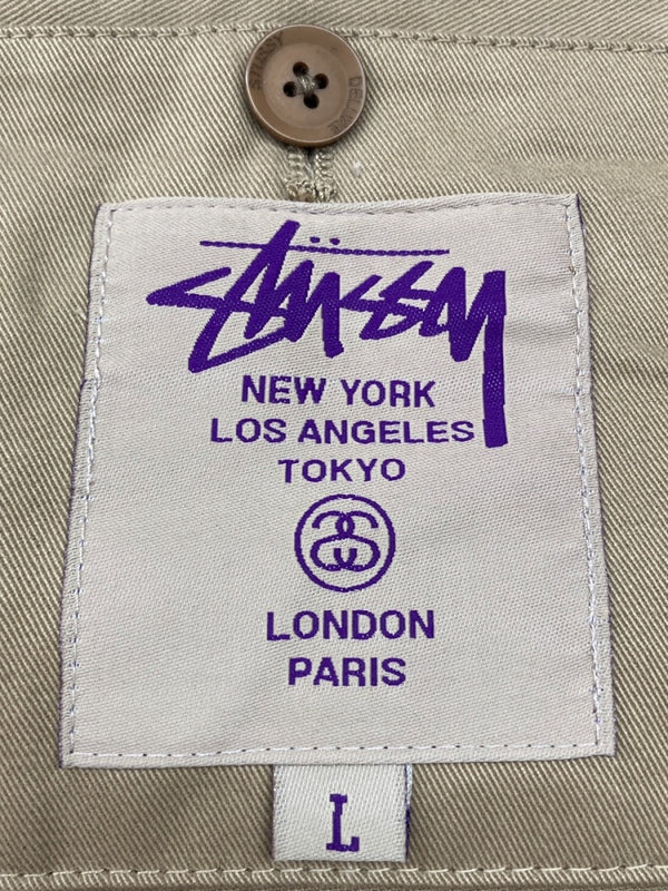 ステューシー STUSSY Tailored Jacket テーラード ジャケット フォーマル スーツ 茶 ジャケット 無地 ベージュ Lサイズ 104MT-1844