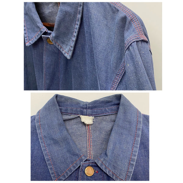【曜日割引対象外】 ヴィンテージ vintage 60's～ デニム カバーオール ストア系ブランド ジャケット ブルー 201MT-3452 VB