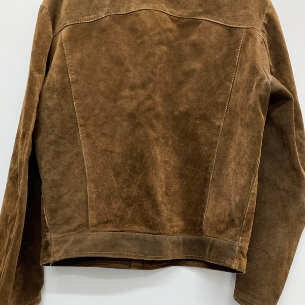 【曜日割引対象外】 リーバイス Levi's 60's 3rd suede leather trucker jacket オーストラリア製 ジャケット ブラウン 36サイズ 201MT-3341 VB