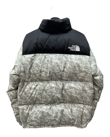 シュプリーム SUPREME × THE NORTH FACE ザノースフェイス Paper Print Nuptse Jacket ペーパー プリント ヌプシ 白 ND91806I ジャケット 総柄 ホワイト Mサイズ 104MT-2159