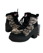 ハンター HUNTER ANKLE FAUXFER HEEL アンクルフォーファー ヒールブーツ 防水 黒 WFP1107LPR レディース靴 ブーツ その他 ブラック UK3(参考サイズ約22cm) 101sh-2086