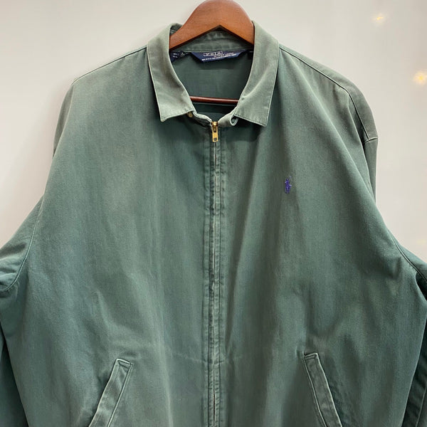 【曜日割引対象外】 ラルフローレン  RALPH LAUREN 80's 90's POLO by Ralph Lauren スイングトップ スポーツジャケット USA製 ジャケット グリーン XLサイズ 201MT-4882 VB